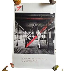 Red 7‎ When The Sun Goes Down Vintage 1987 Promo Album Poster 23x35 Original MCA